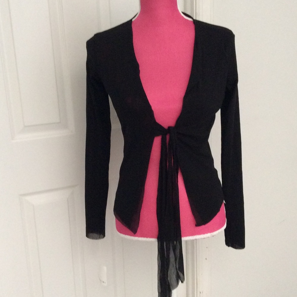 Anthropologie Only Hearts front tie sweater